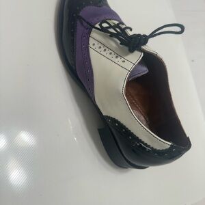 Classic Black and Purple Men's Dress Shoe